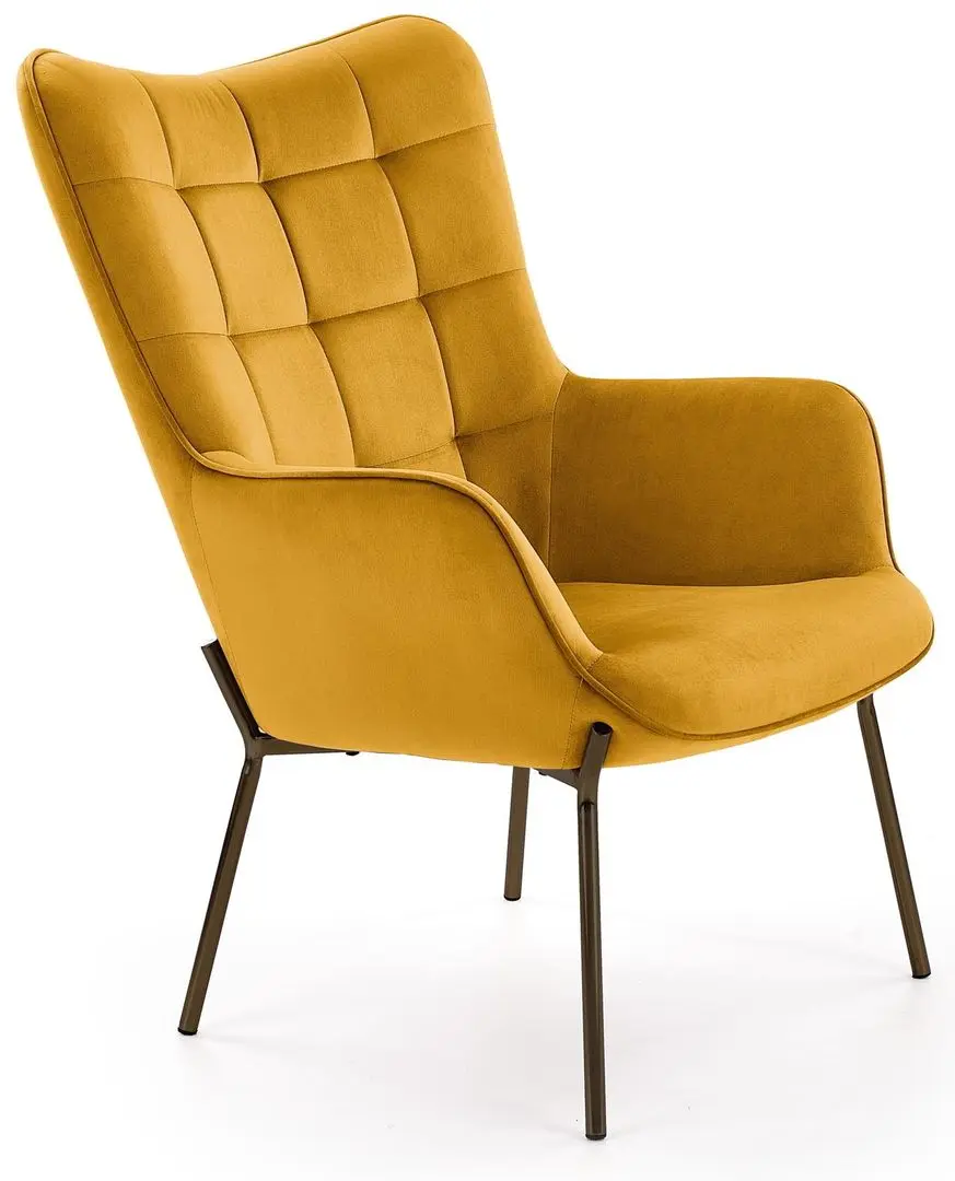 Fotoliu Halmar Castel (Mustard/Black)