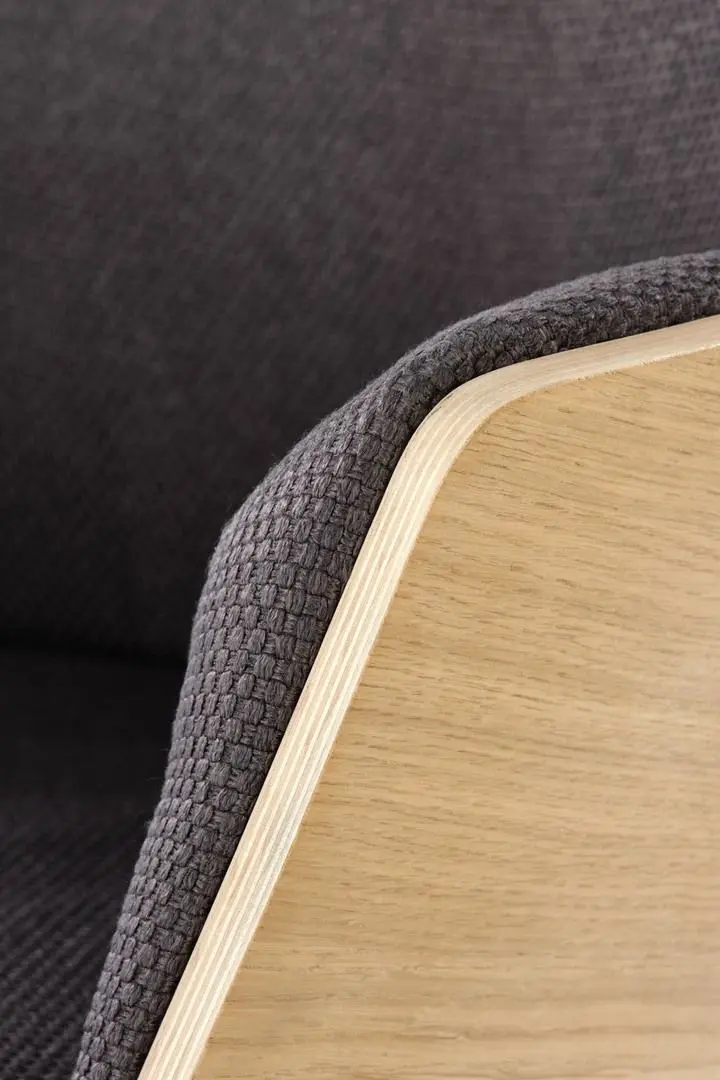 Fotoliu Halmar Chillout (Dark Gray/Natural Oak)