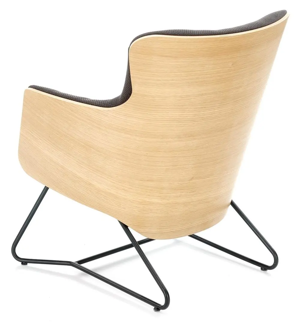 Fotoliu Halmar Chillout (Dark Gray/Natural Oak)