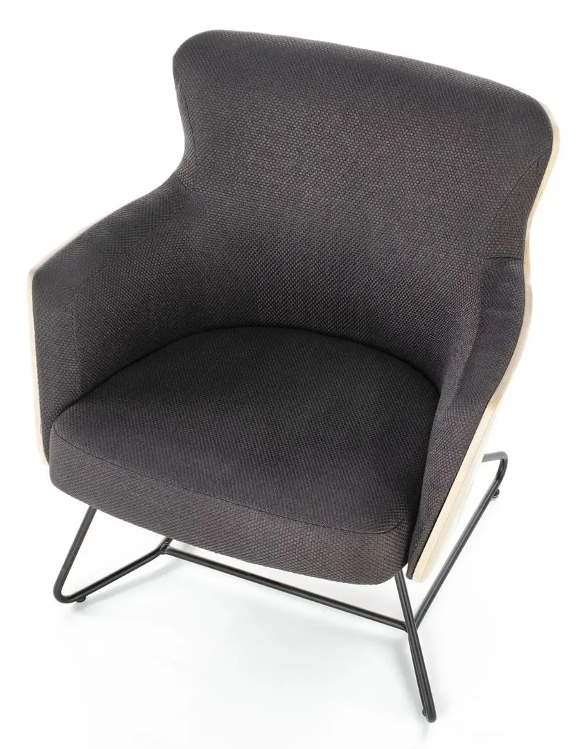 Fotoliu Halmar Chillout (Dark Gray/Natural Oak)