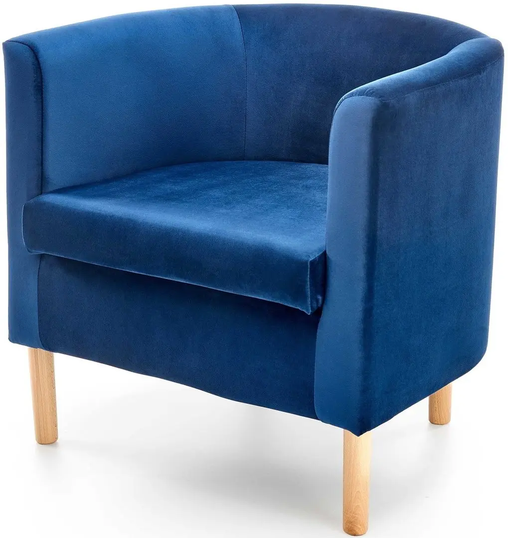 Fotoliu Halmar Clubby 2 (Dark Blue/Natural) - 2