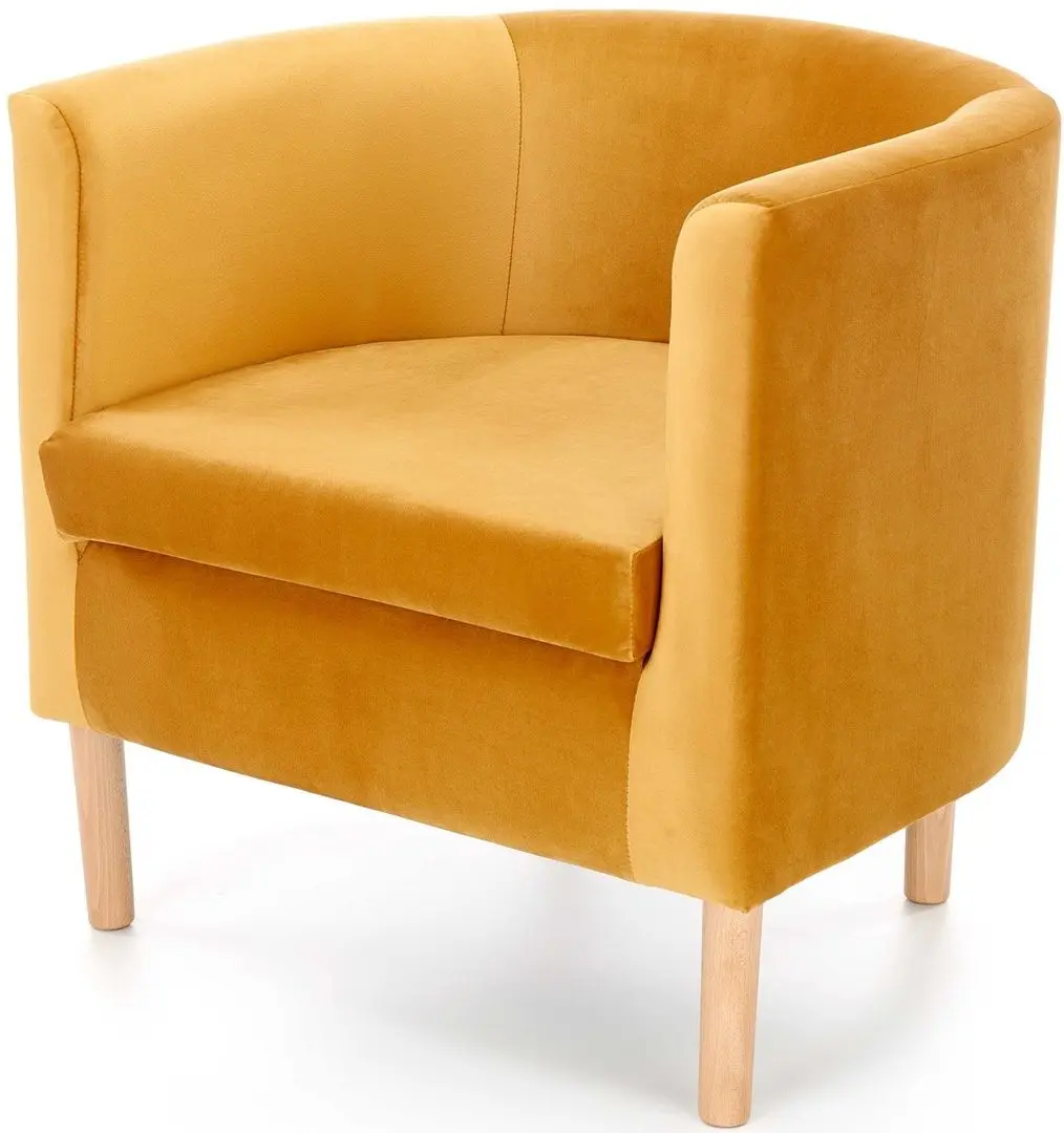 Fotoliu Halmar Clubby 2 (Mustard/Natural) - 2