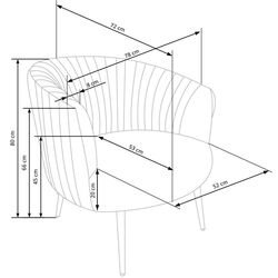 Fotoliu Halmar Crown (Black) Thumb