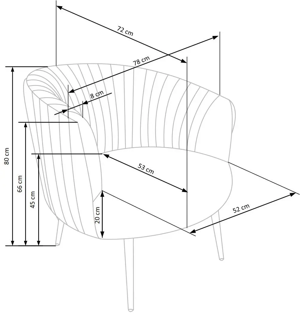 Fotoliu Halmar Crown (Black)