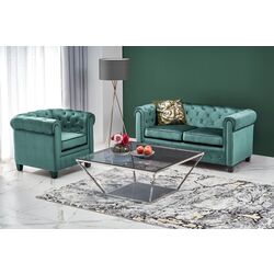 Fotoliu Halmar Eriksen (Dark Green/Black) Thumb