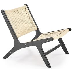 Fotoliu Halmar Foden (Black/Natural) Thumb