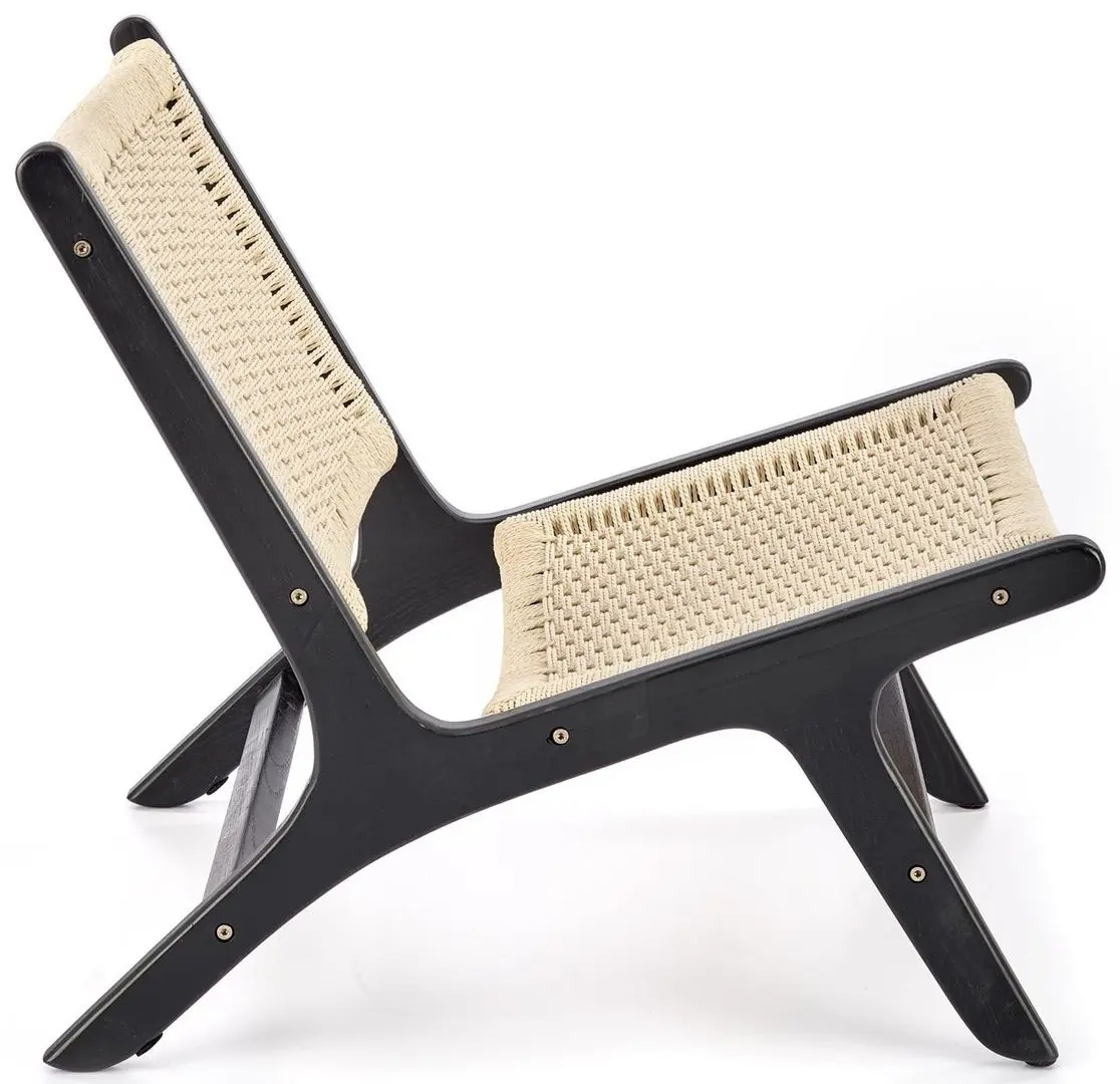 Fotoliu Halmar Foden (Black/Natural)