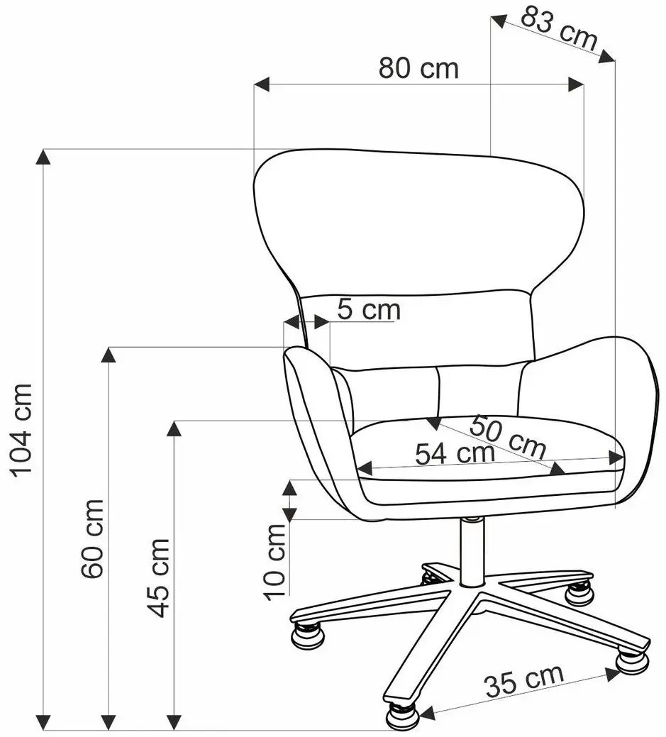 Fotoliu Halmar Franco (Beige/Black)