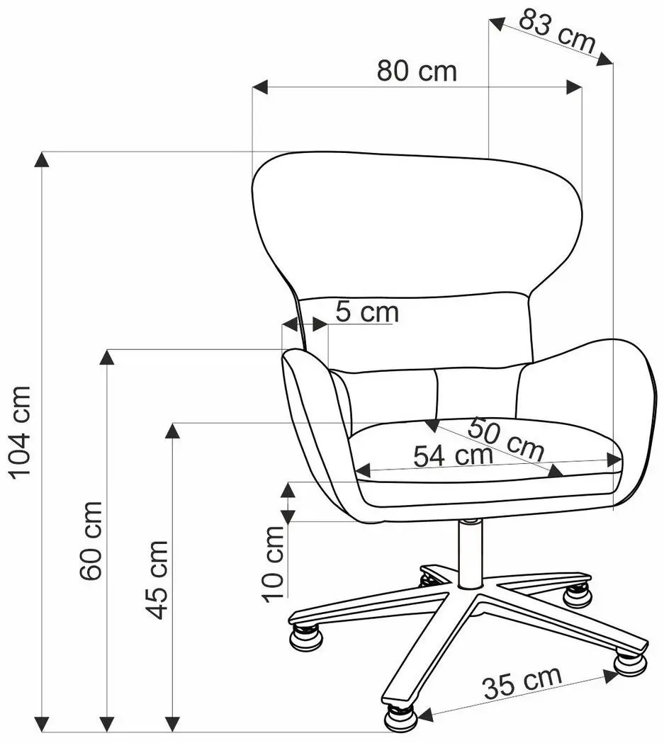 Fotoliu Halmar Franco (Grey/Black)