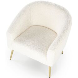 Fotoliu Halmar Grifon (Cream/Gold) Thumb
