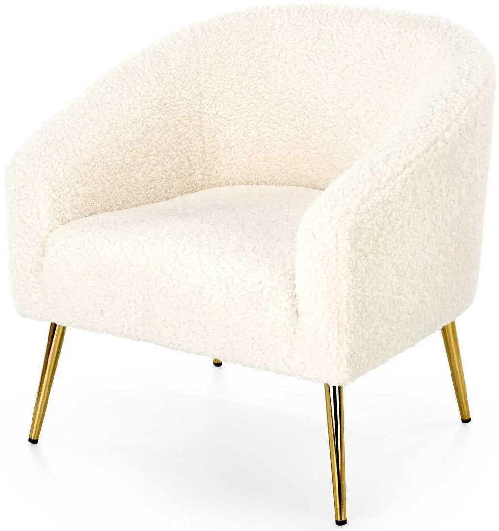 Fotoliu Halmar Grifon (Cream/Gold)