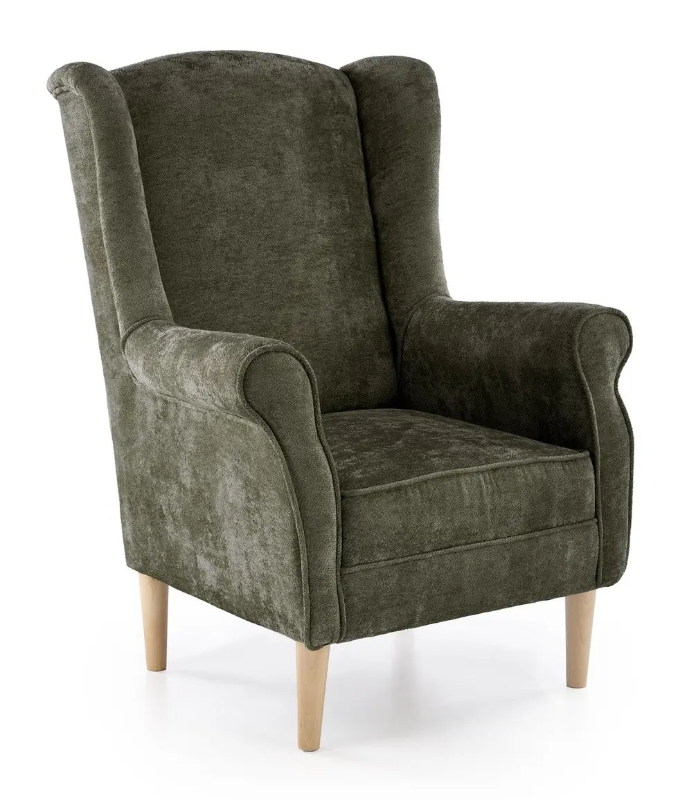 Fotoliu Halmar Hermes (Olive/Natural)