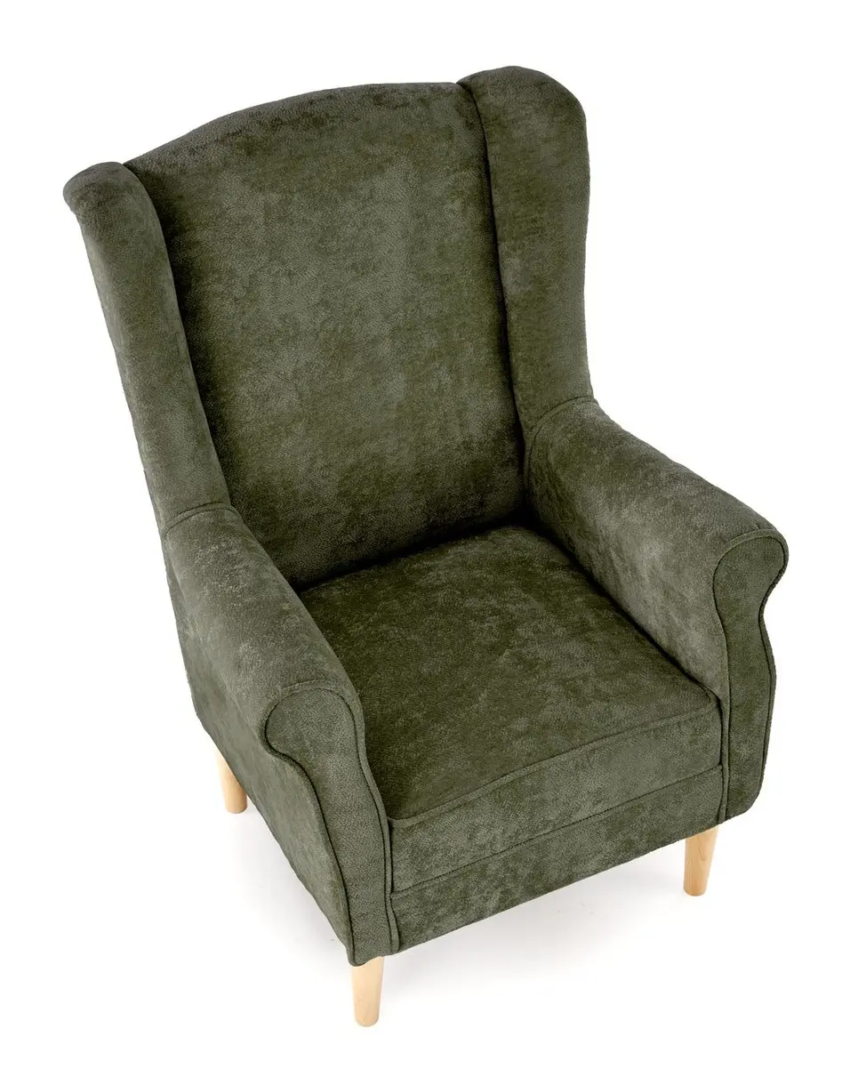 Fotoliu Halmar Hermes (Olive/Natural)