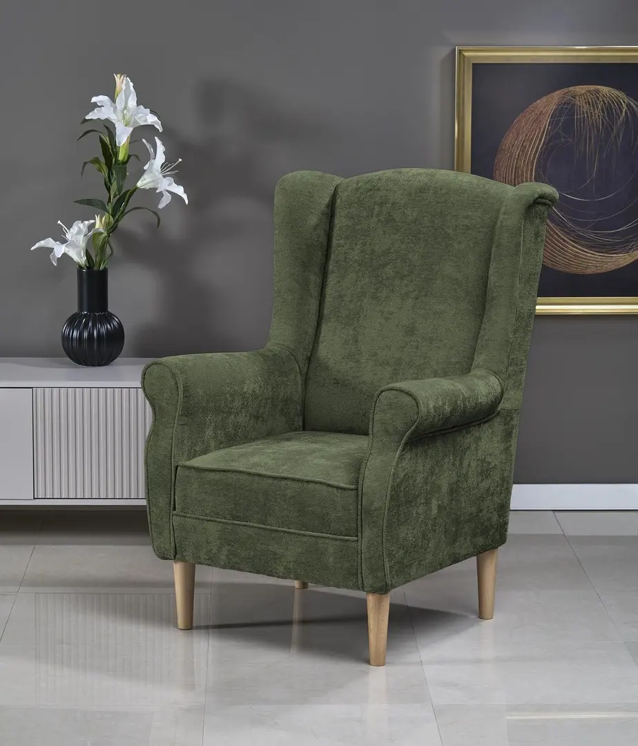 Fotoliu Halmar Hermes (Olive/Natural)