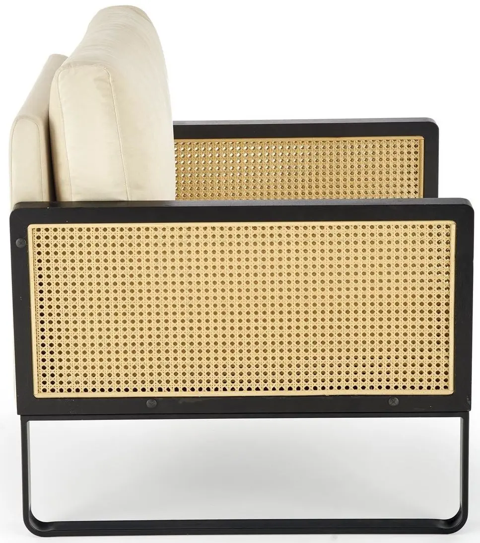 Fotoliu Halmar Ilario (Black/Natural)