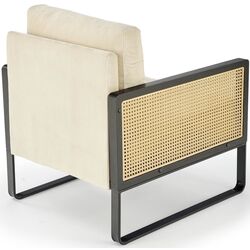 Fotoliu Halmar Ilario (Black/Natural) Thumb