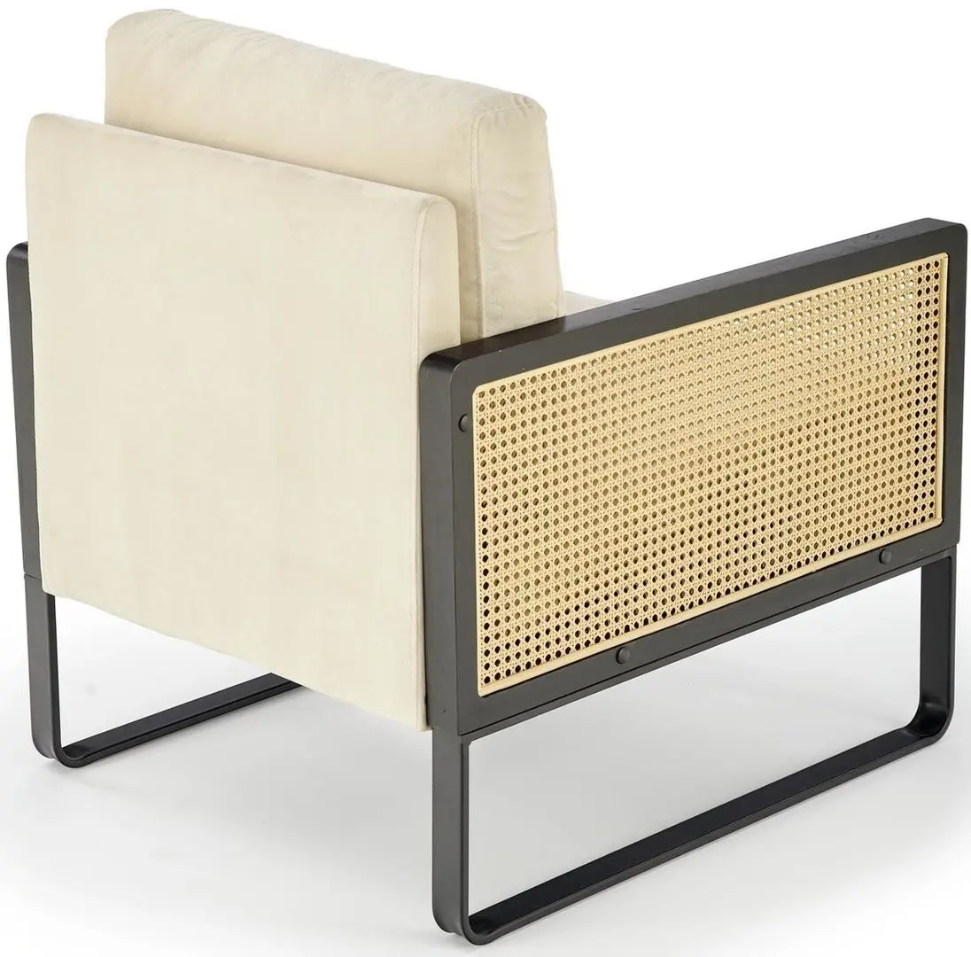 Fotoliu Halmar Ilario (Black/Natural)