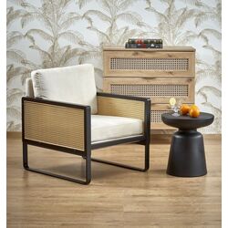 Fotoliu Halmar Ilario (Black/Natural)