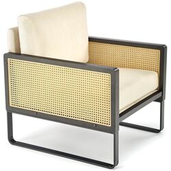 Fotoliu Halmar Ilario (Black/Natural) Thumb