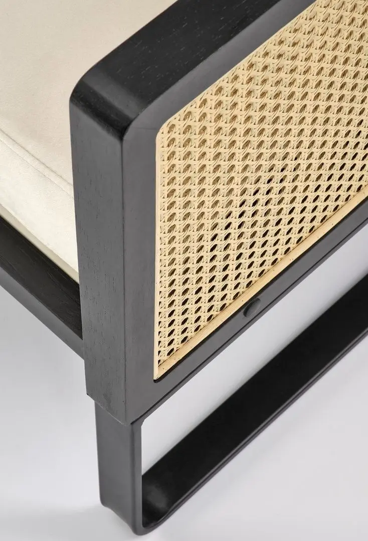 Fotoliu Halmar Ilario (Black/Natural)