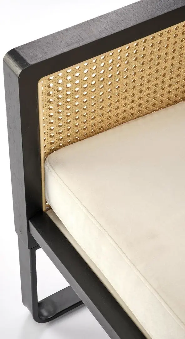 Fotoliu Halmar Ilario (Black/Natural)