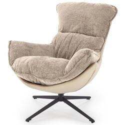 Кресло Halmar Lobster (Beige/Black) Thumb