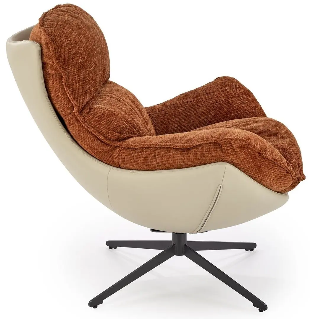 Fotoliu Halmar Lobster (Cinnamon/Black)