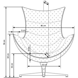 Кресло Halmar Luxor (Black) Thumb