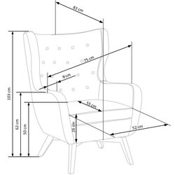 Кресло Halmar Marvel (Gray) Thumb