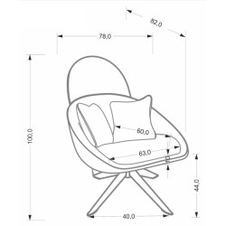 Fotoliu Halmar Merry 2 (Cappuccino) Thumb
