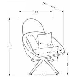 Fotoliu Halmar Merry 2 (Cream) Thumb