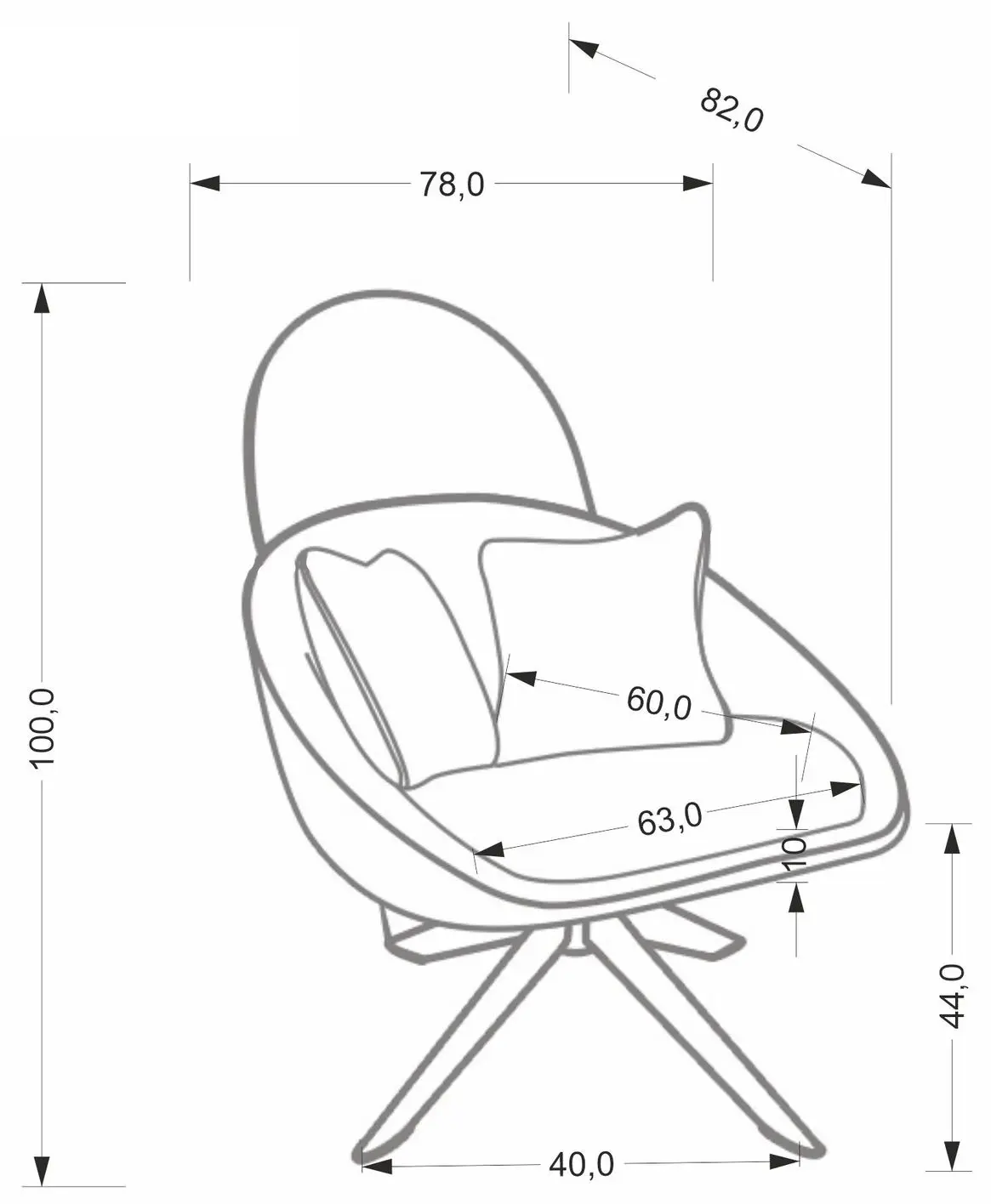 Fotoliu Halmar Merry 2 (Cream) - 9