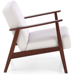 Fotoliu Halmar Milano 1S Castel 04 (Light Beige/Dark Walnut) Thumb