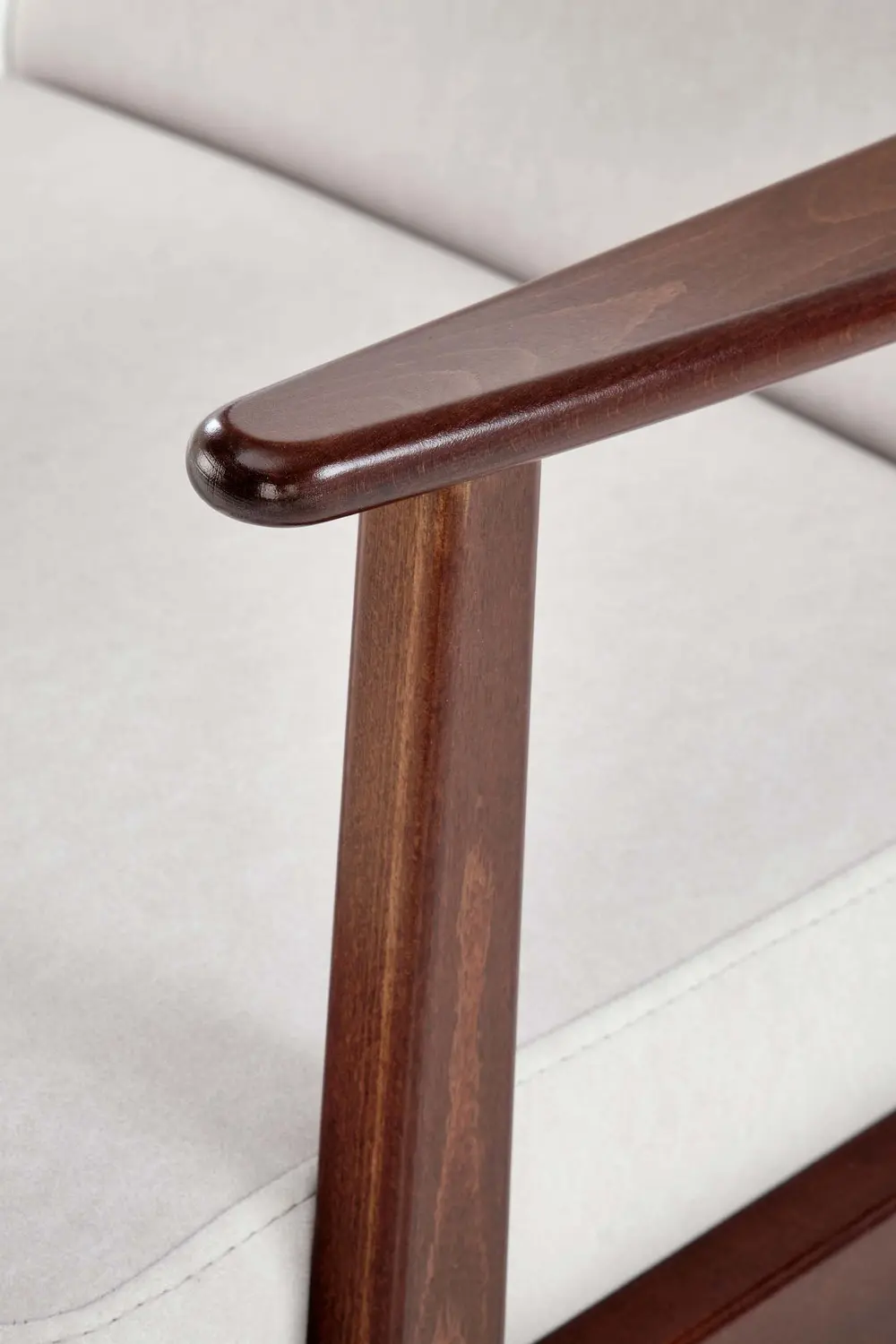Fotoliu Halmar Milano 1S Castel 04 (Light Beige/Dark Walnut) - 3