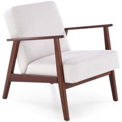 Fotoliu Halmar Milano 1S Castel 04 (Light Beige/Dark Walnut) Thumb