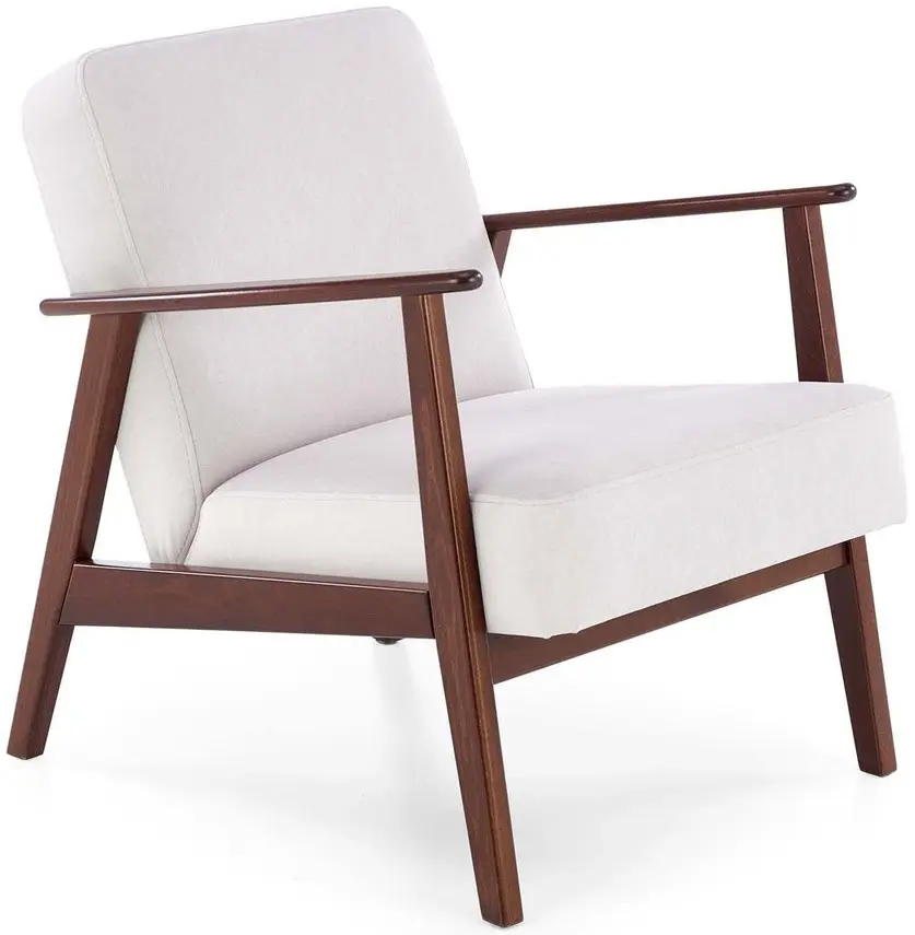 Fotoliu Halmar Milano 1S Castel 04 (Light Beige/Dark Walnut) - 4