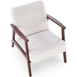 Fotoliu Halmar Milano 1S Castel 04 (Light Beige/Dark Walnut) Thumb