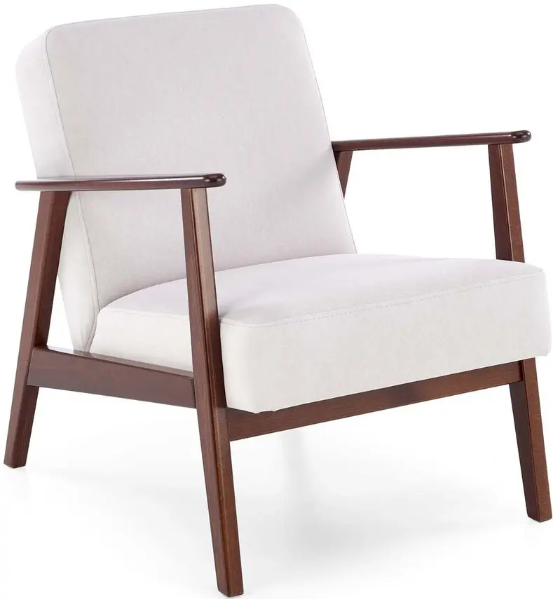 Fotoliu Halmar Milano 1S Castel 04 (Light Beige/Dark Walnut)