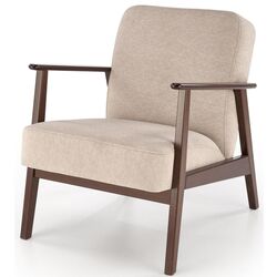 Fotoliu Halmar Milano 1S Castel 15 (Beige/Dark Walnut) Thumb