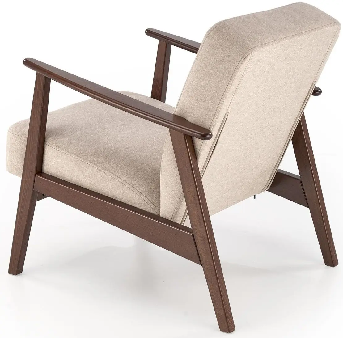 Fotoliu Halmar Milano 1S Castel 15 (Beige/Dark Walnut)