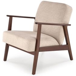 Fotoliu Halmar Milano 1S Castel 15 (Beige/Dark Walnut) Thumb