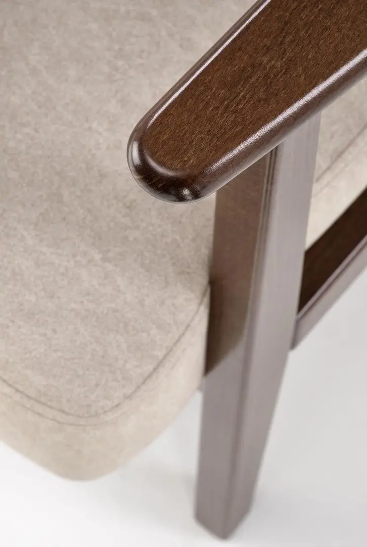 Fotoliu Halmar Milano 1S Castel 15 (Beige/Dark Walnut)
