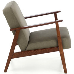 Fotoliu Halmar Milano 1S Castel 39 (Olive/Dark Walnut) Thumb