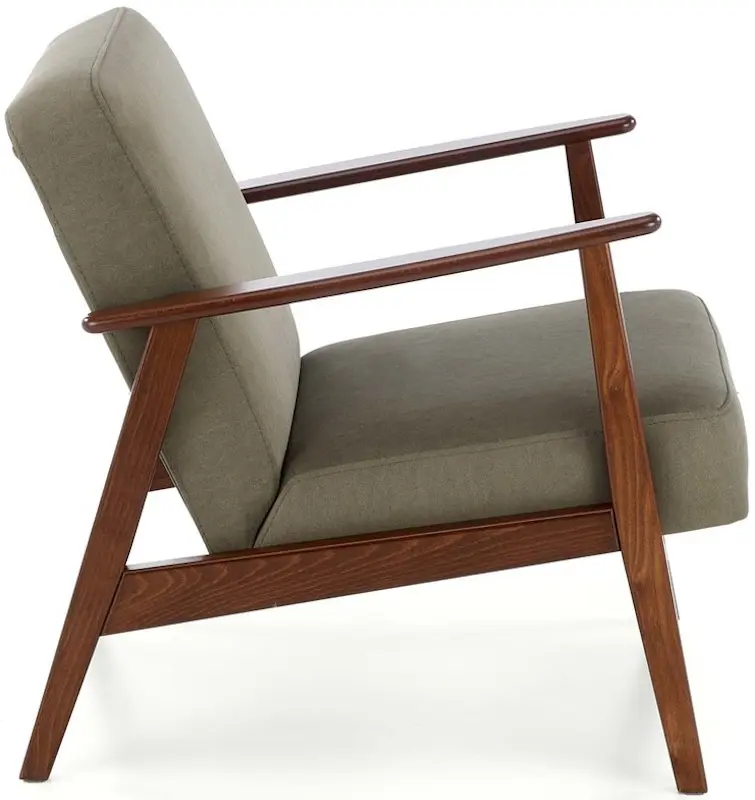 Fotoliu Halmar Milano 1S Castel 39 (Olive/Dark Walnut) - 2