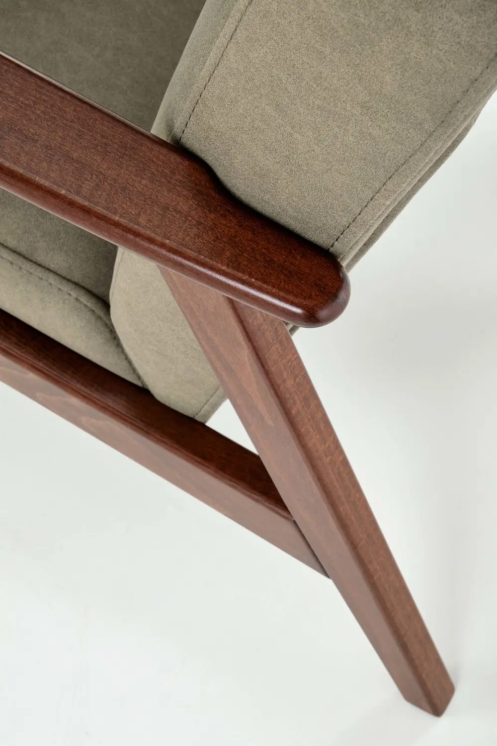 Fotoliu Halmar Milano 1S Castel 39 (Olive/Dark Walnut) - 3