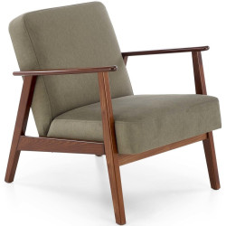 Fotoliu Halmar Milano 1S Castel 39 (Olive/Dark Walnut) Thumb