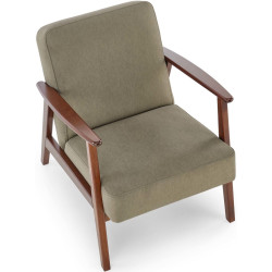 Fotoliu Halmar Milano 1S Castel 39 (Olive/Dark Walnut) Thumb