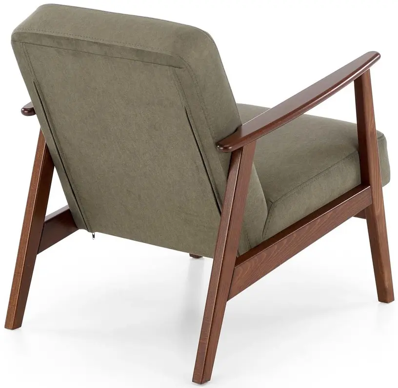 Fotoliu Halmar Milano 1S Castel 39 (Olive/Dark Walnut) - 8