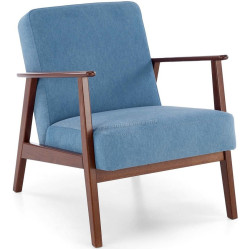 Кресло Halmar Milano 1S Castel 74 (Blue/Dark Walnut)
