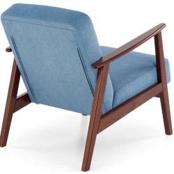 Fotoliu Halmar Milano 1S Castel 74 (Blue/Dark Walnut) Thumb